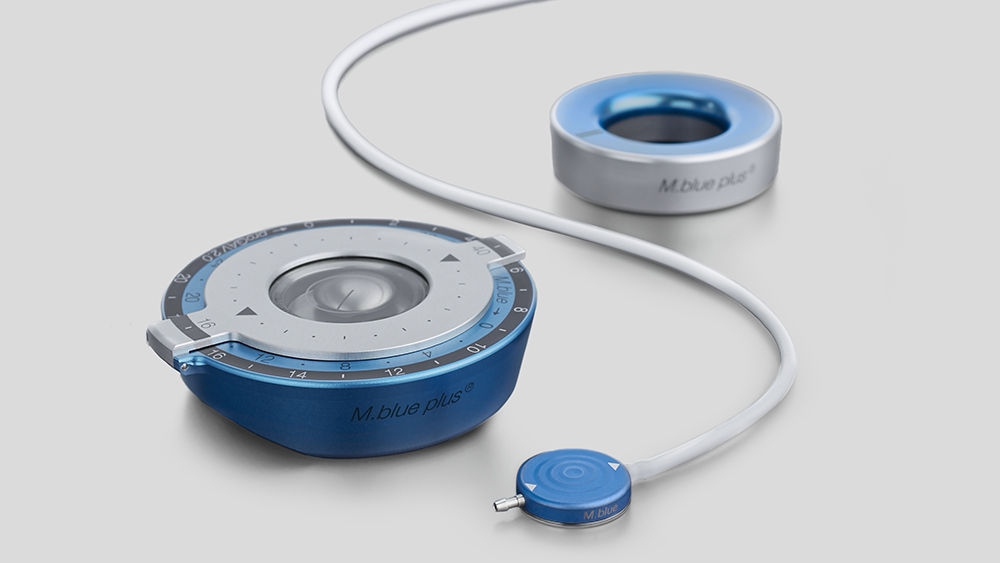 MIETHKE M.blue® verstelbare zwaartekrachtklep voor hydrocephalusbehandeling