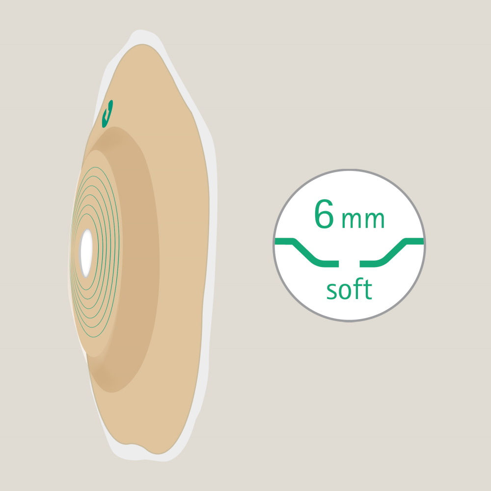 Système de poche de stomie monobloc Flexima Active o'Convex