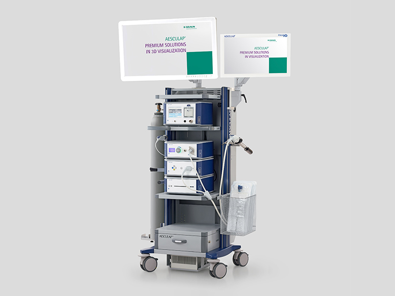 Endoscopische torens met visuele systemen, insufflatie- en zuig-spoelapparatuur